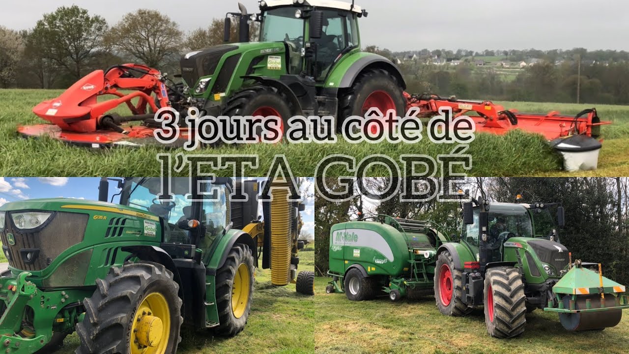 ⚠️🇫🇷3jours au côté de l’ETA GOBÉ (Fauche,Andainage,Enrubannage)🤩⚠️
