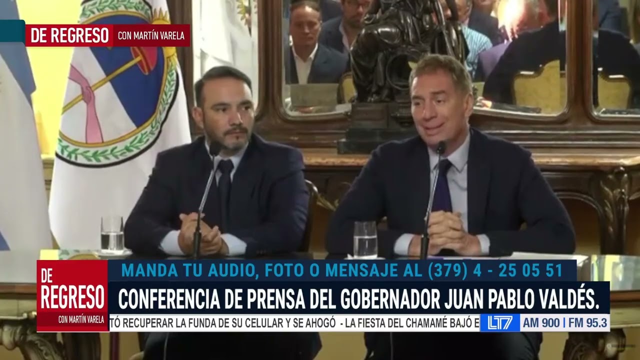 Conferencia de prensa: Santilli se reunió con Valdés para avanzar en la reforma laboral