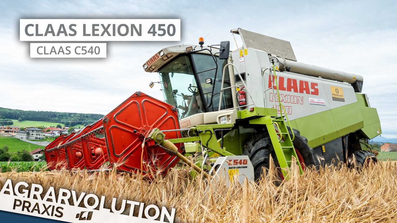 Claas Lexion 450 + C540 • harvesting barley | Agrarvolution Praxis