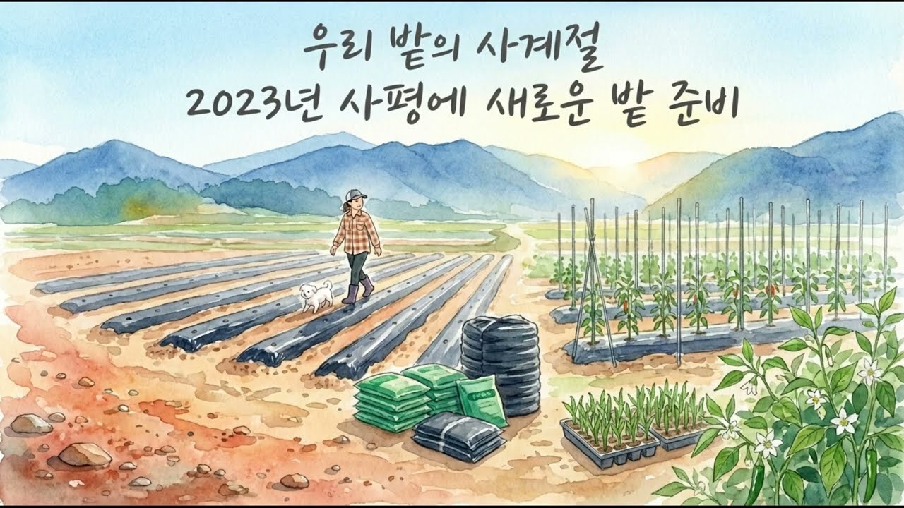 사평고추밭 첫 해 준비와 고추 성장기