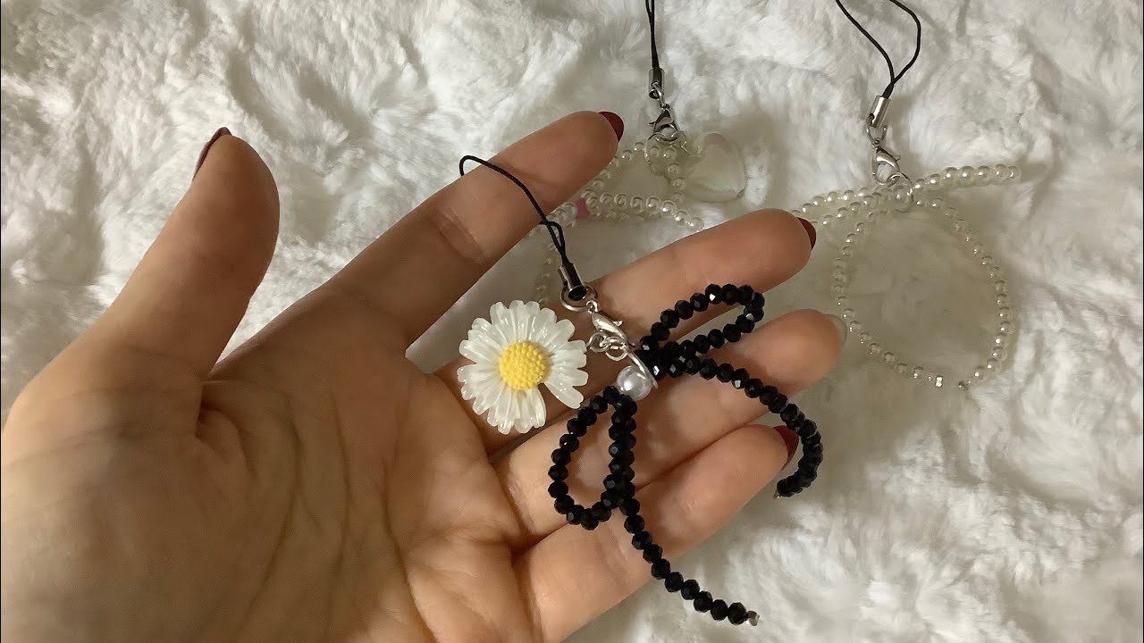 비즈로 리본 만들기 / 비즈 리본 키링 / beads ribbon