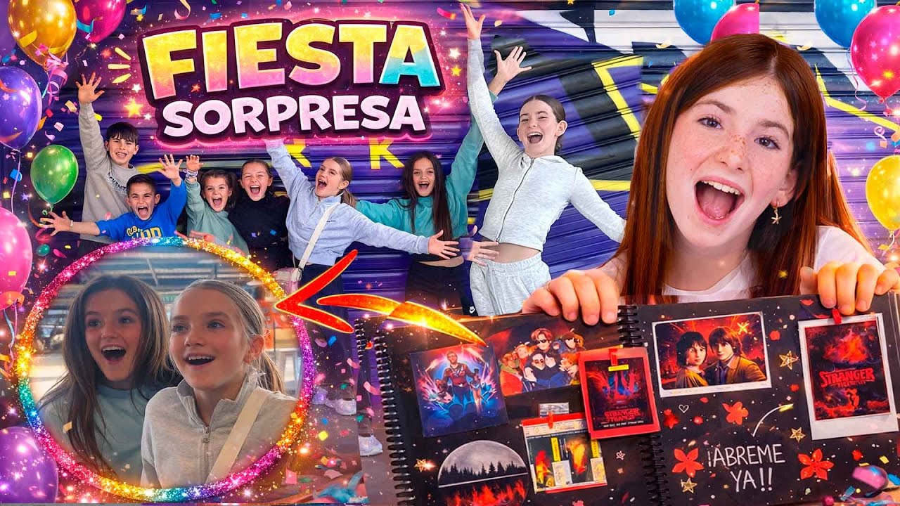 FIESTA SORPRESA de CUMPLEAÑOS a mi mejor amiga Claudia y le regalé un SCRAPBOOK 😭🎉