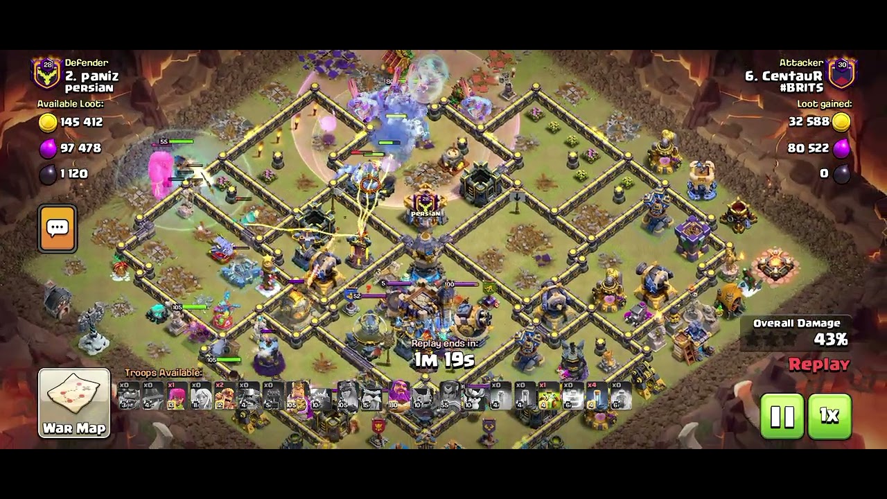 TH 18 easy 3 star with Meteor Golem and Thrower