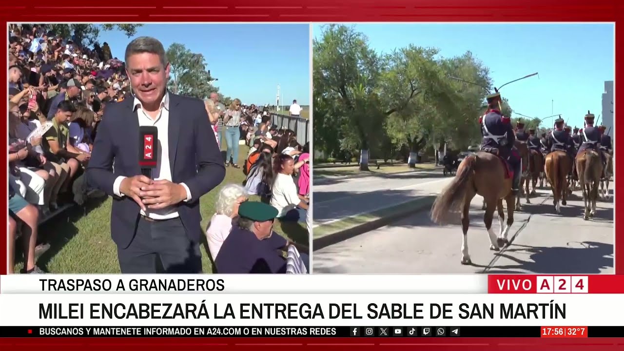 📢 EL SABLE DE SAN MARTÍN VUELVE A GRANADEROS: JAVIER MILEI ENCABEZARÁ EL TRASPASO