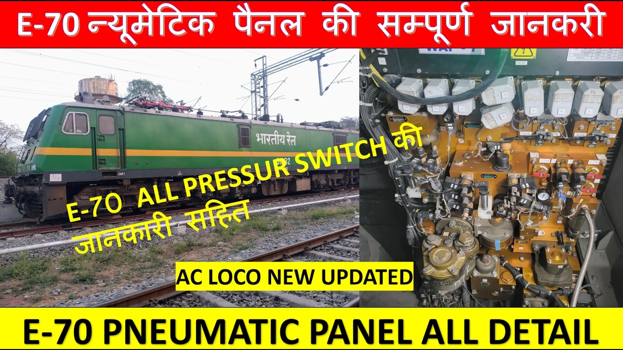 E 70 pneumatic brake panel /3 phase E-70 BREAK SYSTEM/WAG-9/7  E-70 PNEUMATIC PANEL, न्यूमेटिक पैनल