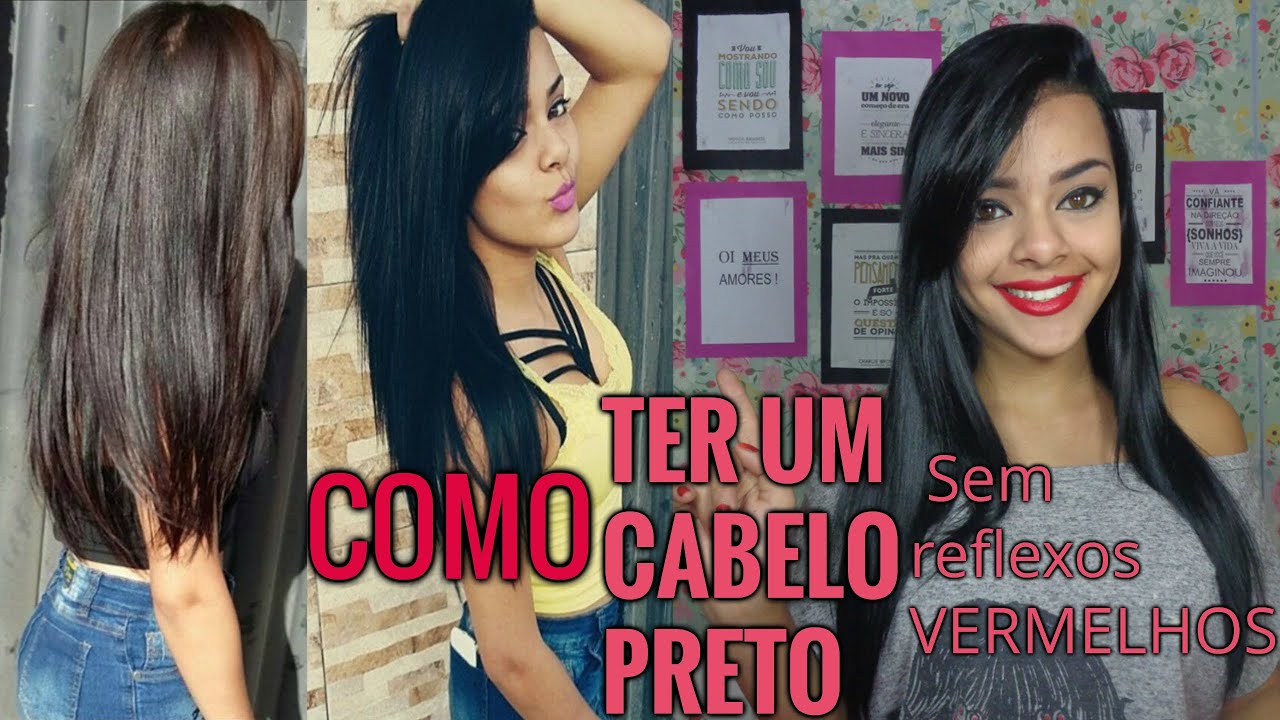 COMO TIRAR REFLEXOS VERMELHOS DE UM CABELO PRETO