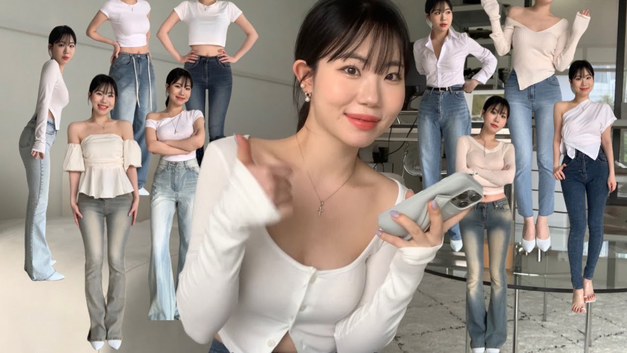 이 중에 네 취향 하나쯤은 있겠지 : 흰티 청바지 10벌 룩북