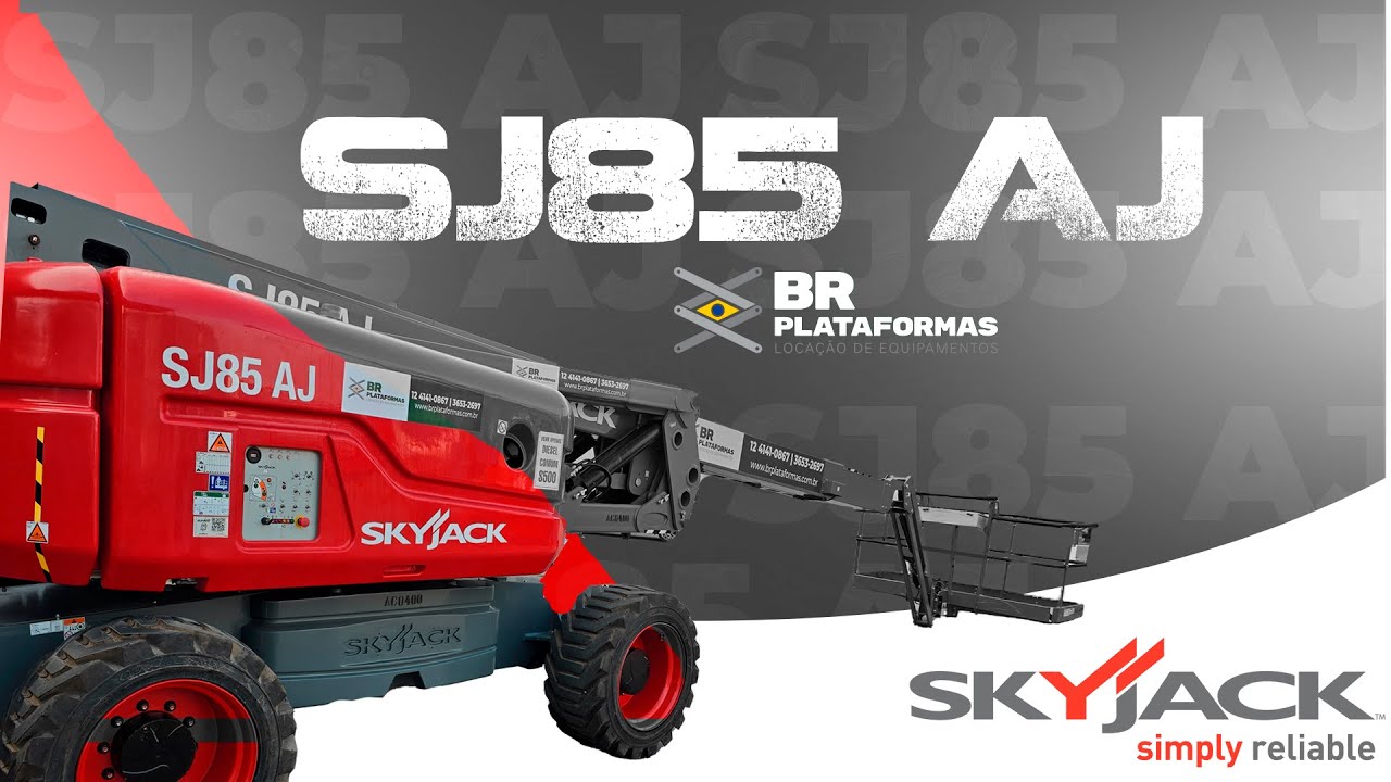 PLATAFORMA ELEVATÓRIA ARTICULADA SJ85 AJ DA SKYJACK   BR PLATAFORMAS