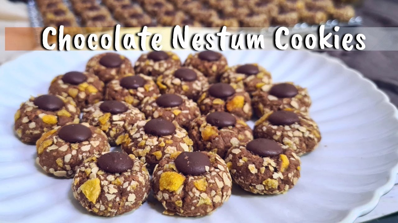Chocolate Nestum Cookies | Biskut Coklat Nestum | Cereal Cookies | Resepi Biskut Raya | Rahiza Dorah