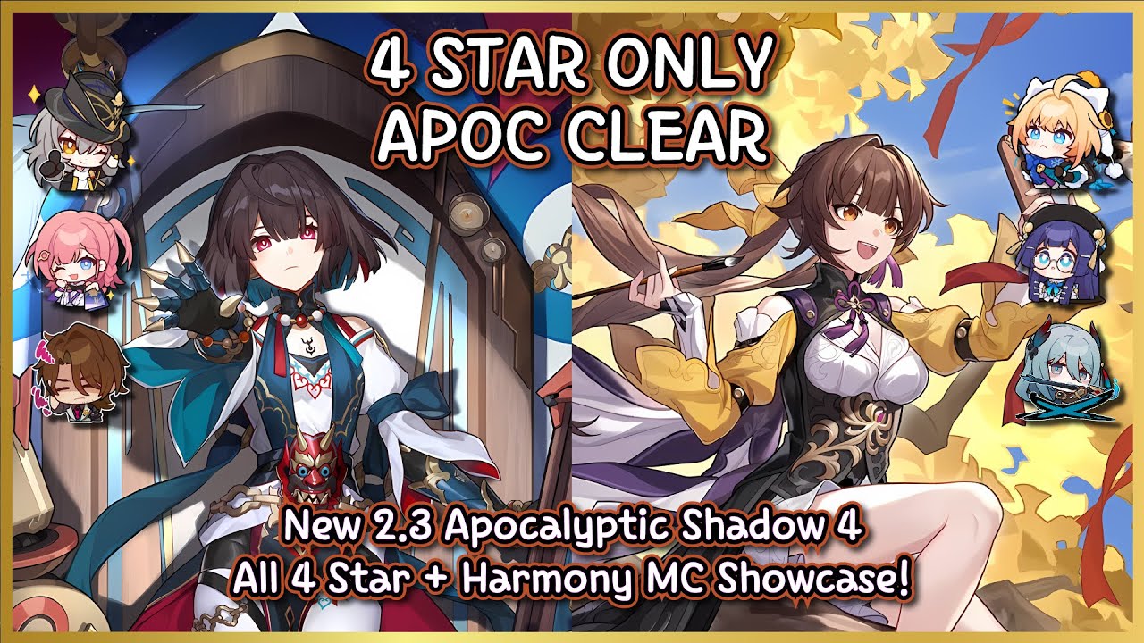 [HSR] : 2.3 Apocalyptic Shadow 4 : No 5 Star Character & LC Challenge!! | Xueyi & Sushang 3* Clear!!