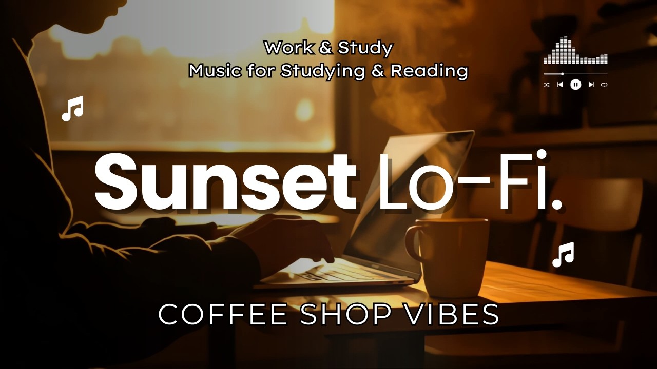 Golden Hour Coffee Shop ☕🌇 3 Hours of Deep Focus LoFi for Work & Study (No Vocals)