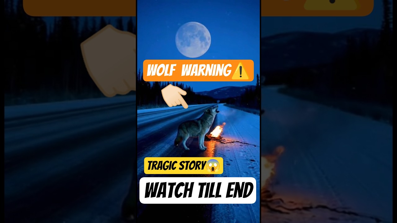 A Wolf’s Warning on a Frozen Highway