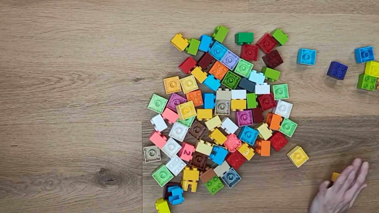 ASMR Lego Duplo – Sorting Colors & Building a Calm Creation  Relaxing Brick Sounds