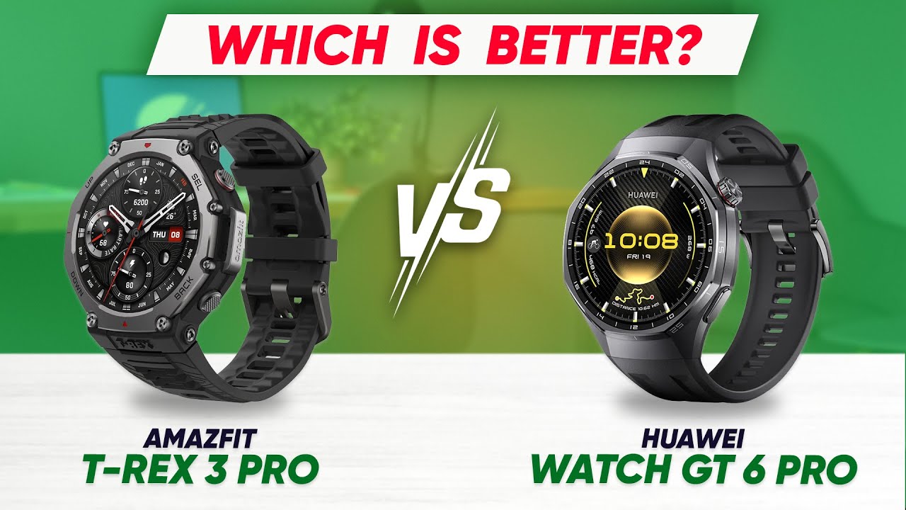 Amazfit T Rex 3 Pro против Huawei Watch GT 6 Pro — какие смарт-часы победят в 2025 году?