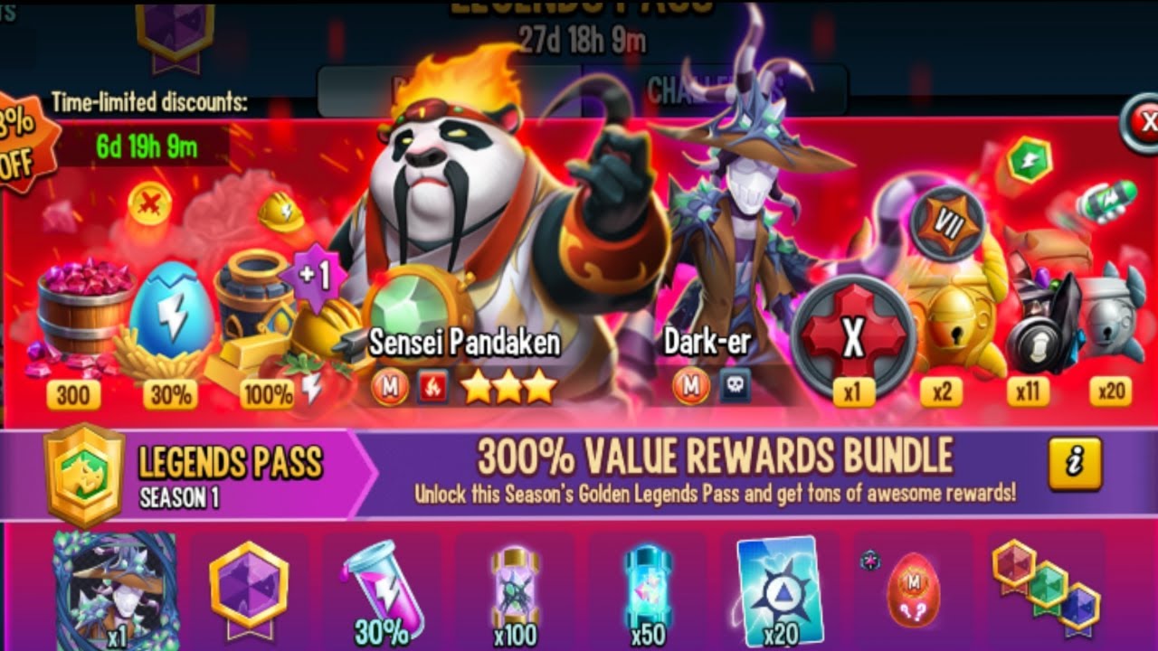 Monster Legends - Golden Legends Pass Corrupted Era Season 1