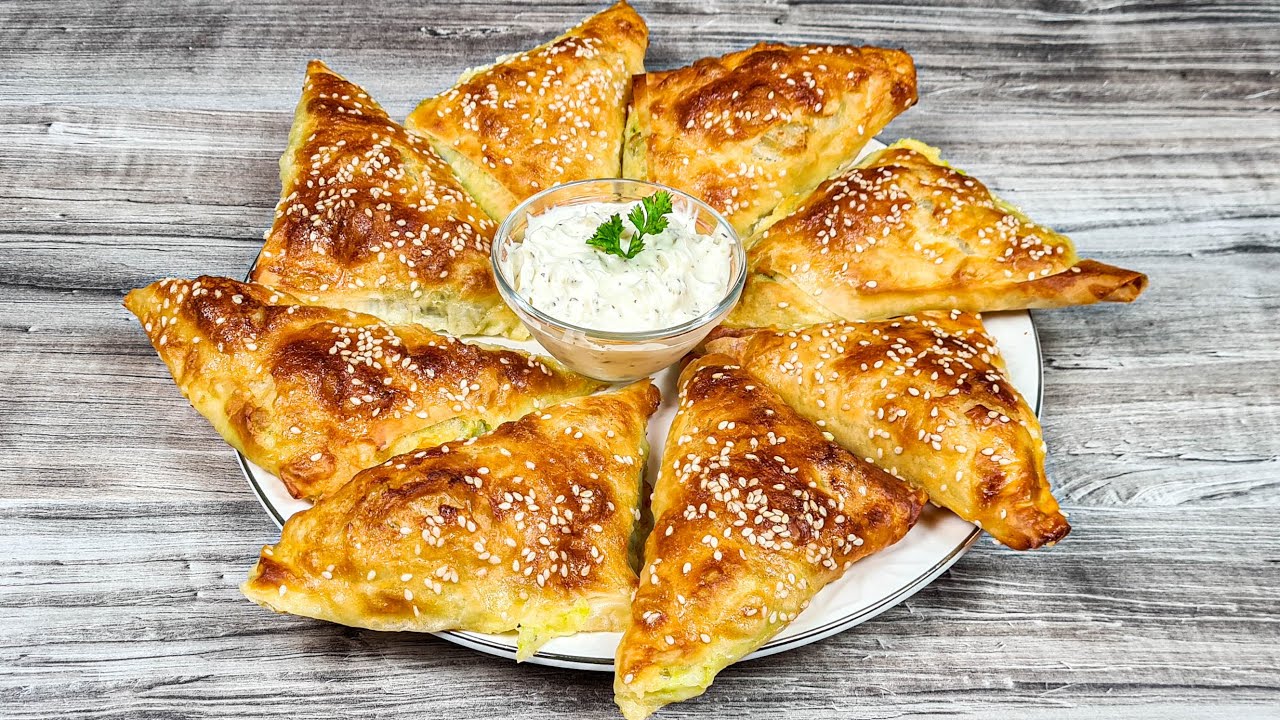 Слоеное тесто с начинкой из шпината | Простой и вкусный рецепт