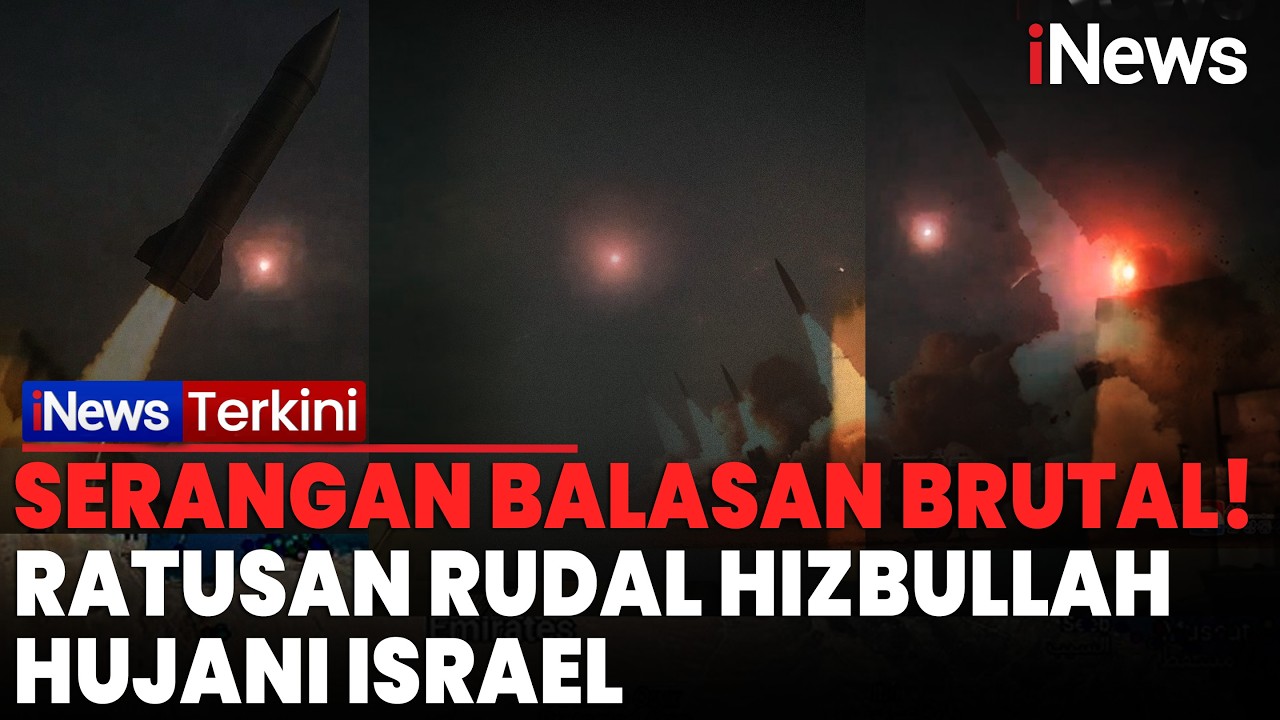 ISRAEL KEMBALI DIGEMPUR! Ratusan Rudal Hizbullah Hujani Israel dalam Hitugan Detik