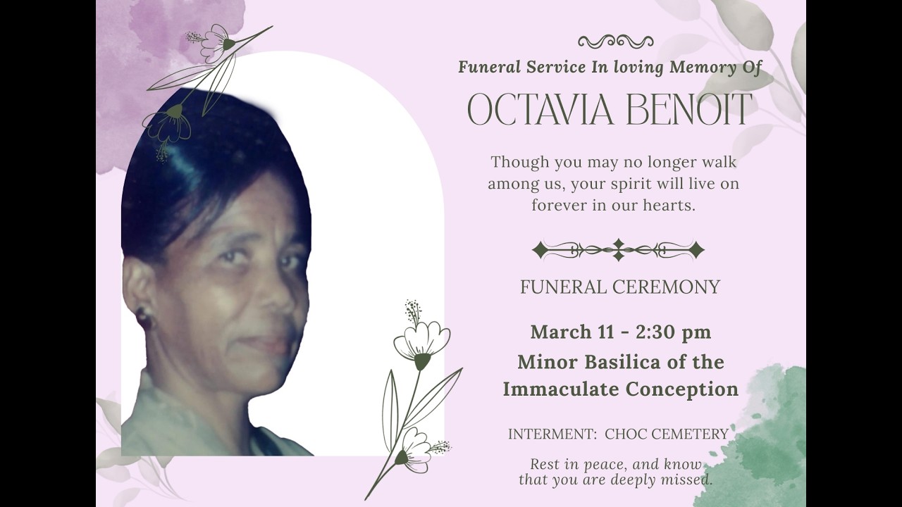 Funeral Service In Loving Memory of Octavia Benoit | March 11 | 2:30 p.m.