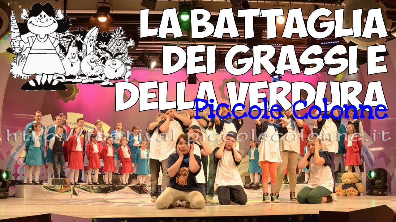 La battaglia dei grassi e delle verdure (mascarpone contro insalata) - canzone per bambini - sub ita