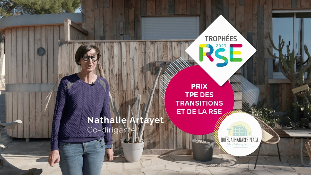 Hôtel ALMANARRE PLAGE : Prix TPE Trophées des Transitions et de la RSE 2023