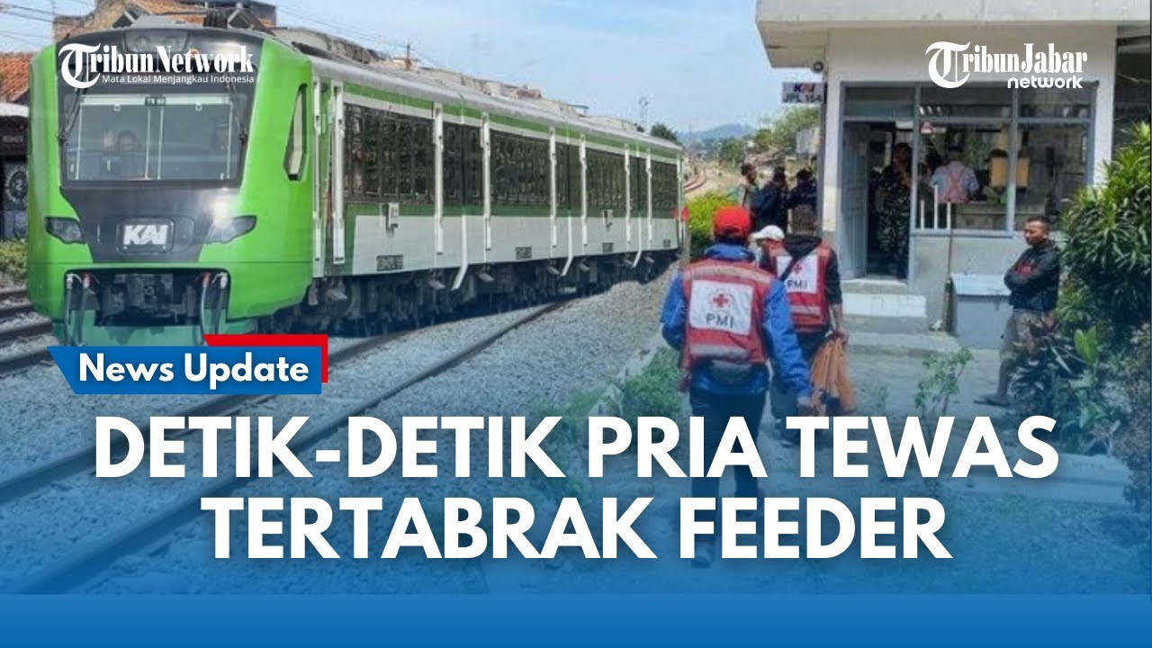 Detik-Detik Pria Lansia Tewas Mengenaskan Tertabrak Kereta Feeder di Perlintasan Kereta Api Cimindi