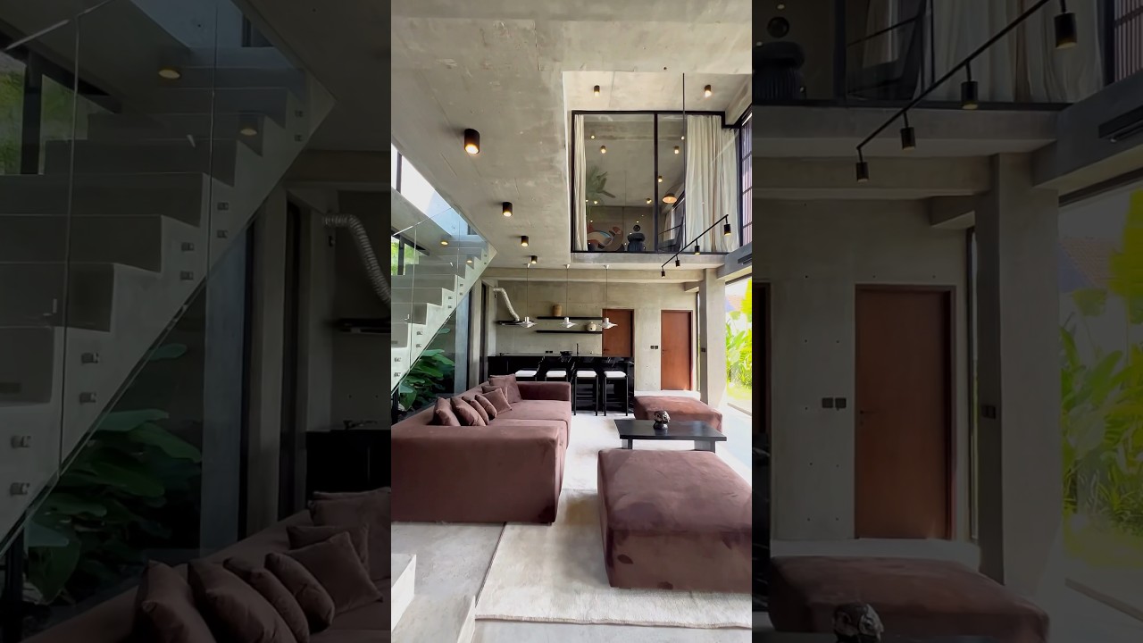 Explore modern industrial design and tropical surroundings in this house🤩 #shorts #HouseDesign