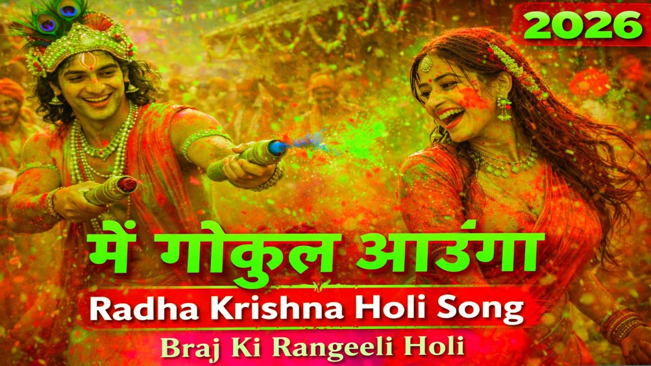 मैं गोकुल आउंगा | Radha Krishna Holi Song 2026 | Braj Ki Rangeeli Holi | Bollywood Style Bhajan ||