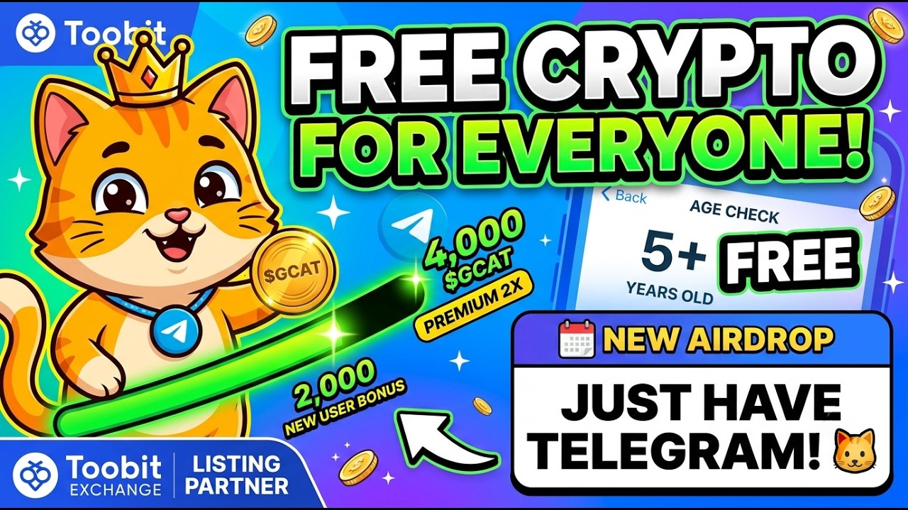 NEW AIRDROP: Free Crypto Just for Having Telegram! 🐱 (GramCat Bot)