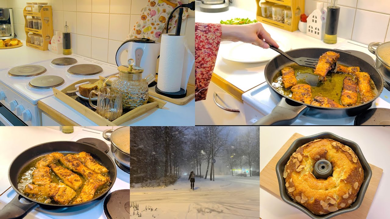 Silent vlog | aesthetic cooking & baking| slow living |cozy winter Finland