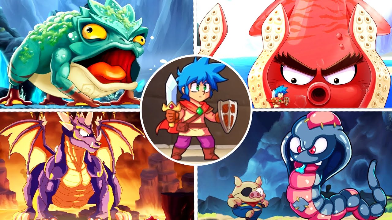 Monster Boy And The Cursed Kingdom All Bosses (Included Final Boss with Ending)