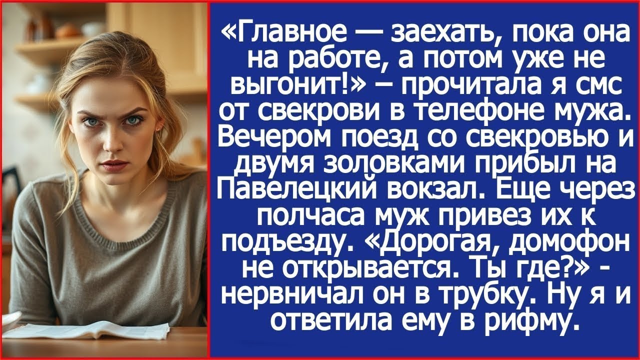Заедем, пока она на работе, а потом уже не выгонит! Прочитала я смс от свекрови в телефоне мужа.