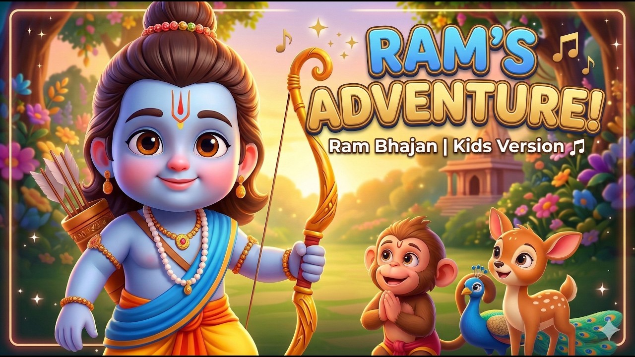 Raghupati Raghav Raja Ram 🌸 | Cute 3D Animation 🎵 | Shri Ram Bhajan for Kids