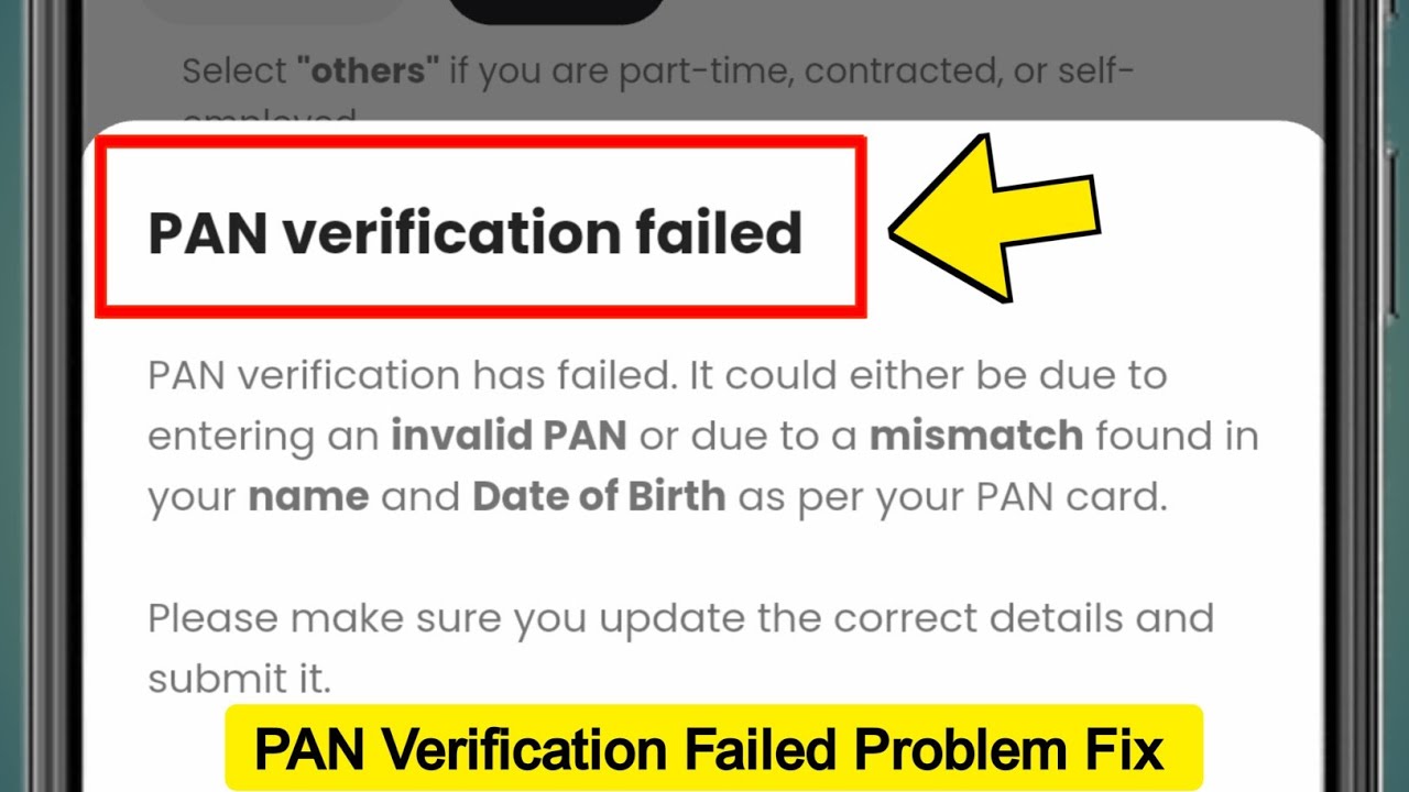 PAN verification failed problem fix | Freo PAN verification failed problem
