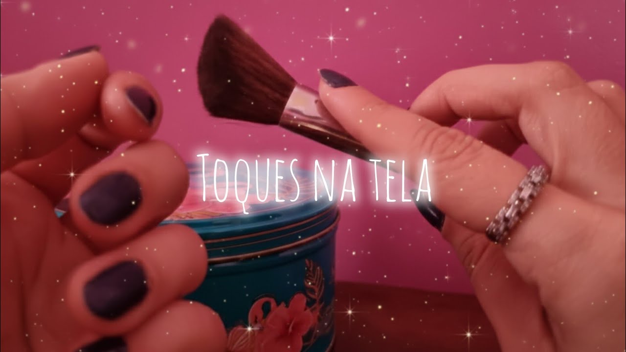 ASMR CASEIRO TOQUES NA TELA - pincel na tela, tapping  #cameratouching #mouthsounds #asmr