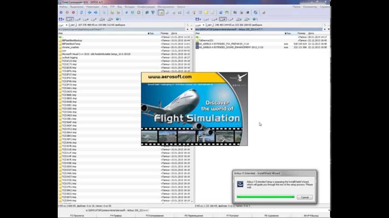 Установка Airbus A320-321 для FSX