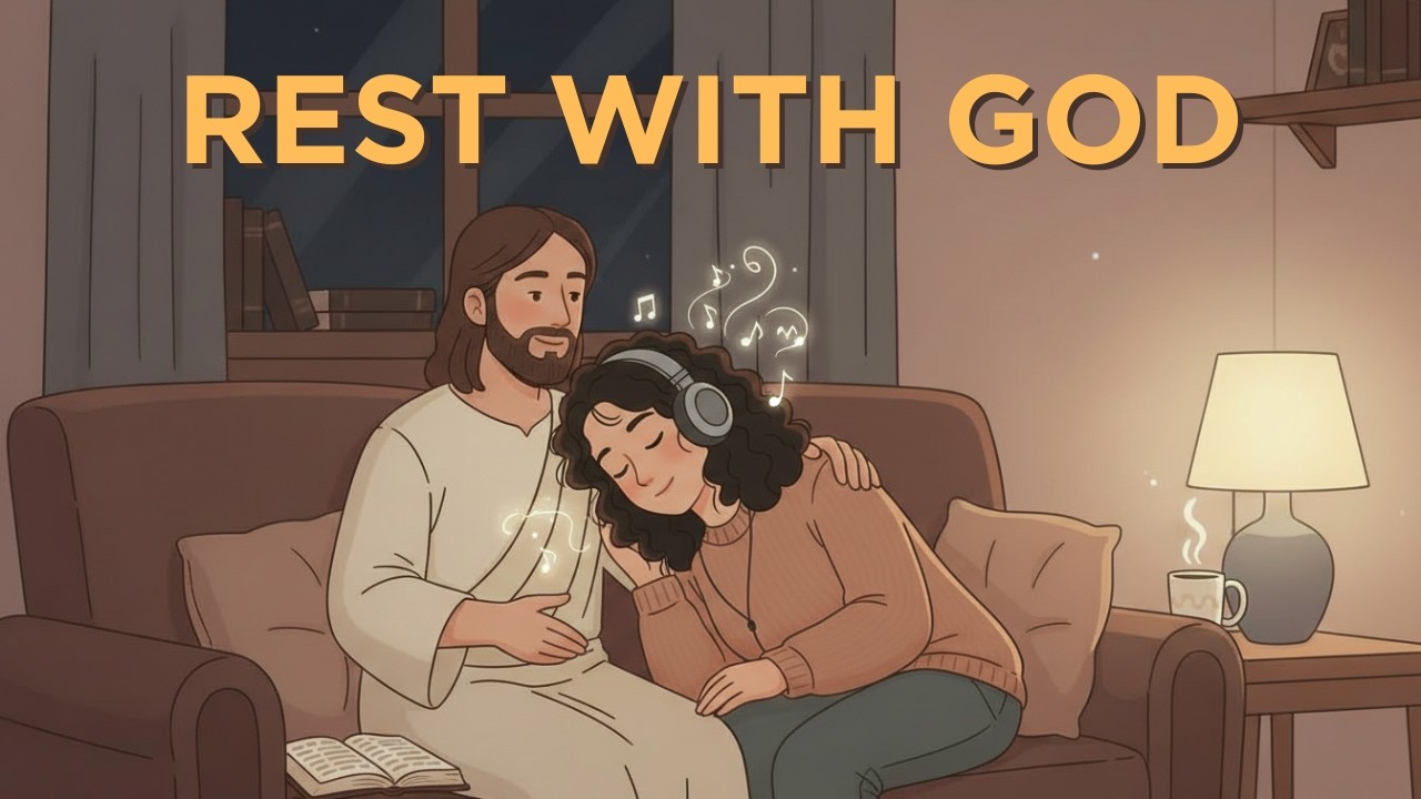 Rest with God 🌙 Christian Jazz for Sleep & Anxiety Relief | Smooth Night Jazz with Scripture