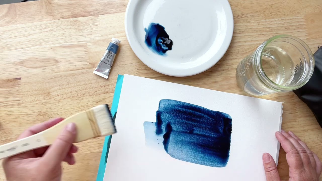 Using a Silver Hake brush with watercolor paint