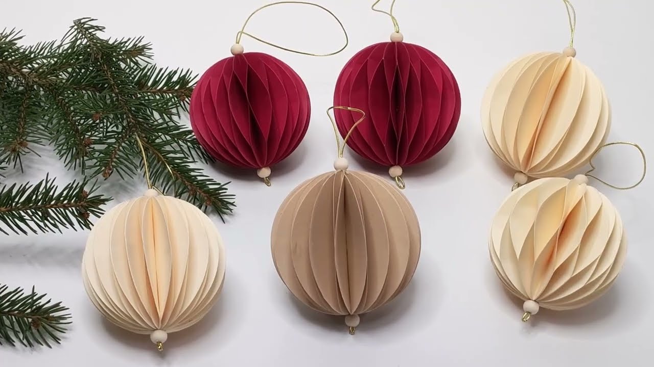 Jak zrobić świąteczne bombki z papieru / Tutorial - DIY / How to Make Paper Christmas Ornament