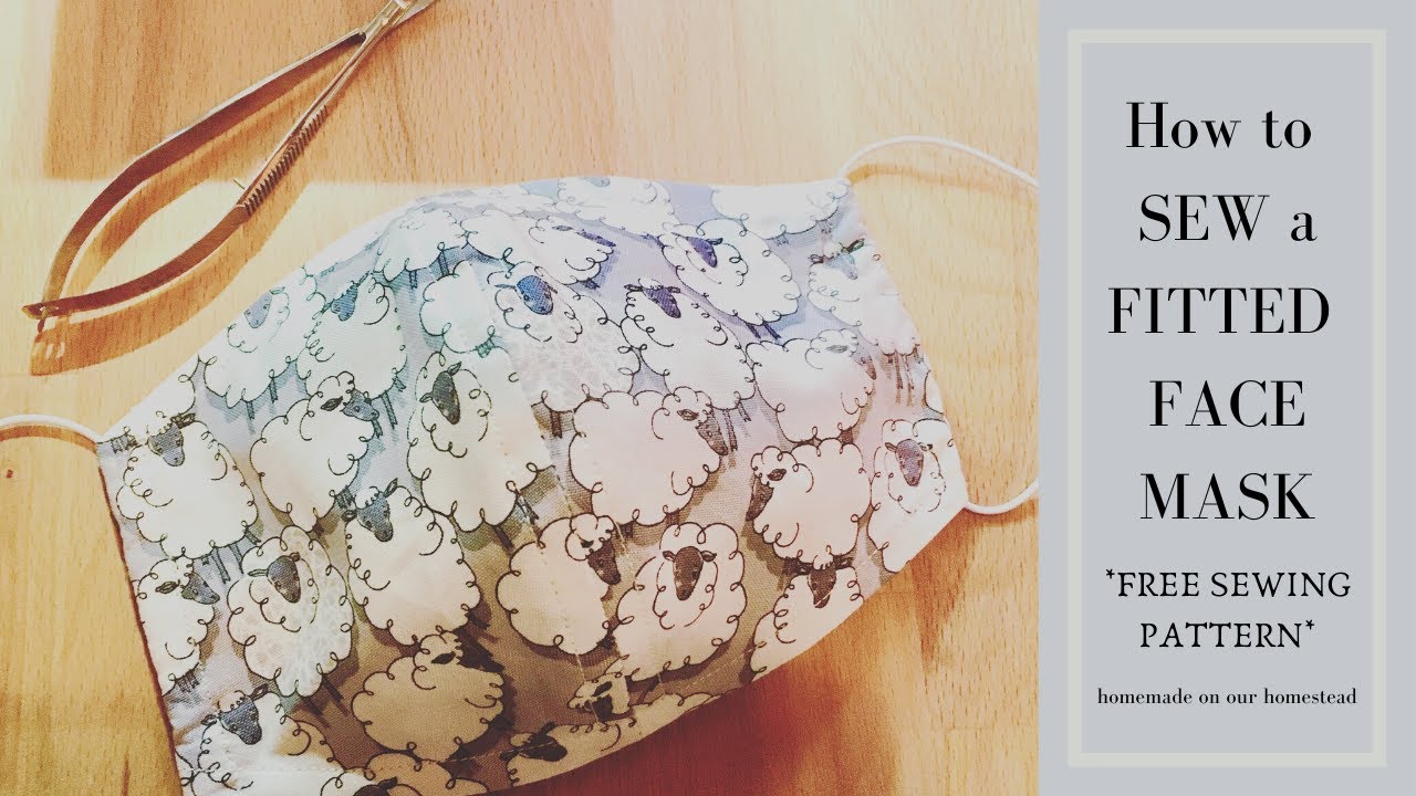 How to SEW a FITTED fabric FACE MASK // Beginner Step-By- Step Instructions for a DIY fabric mask