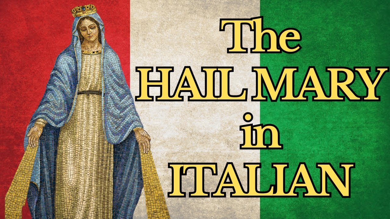 "The Hail Mary" in Italian (with subtitles) | Prayed 5 times for learners | LEARN ITALIAN