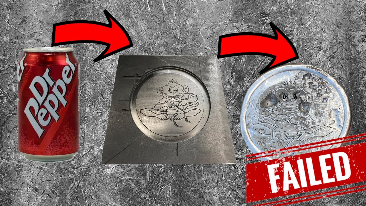 Making a custom Graphite mold for aluminium coin (Coin Fail)
