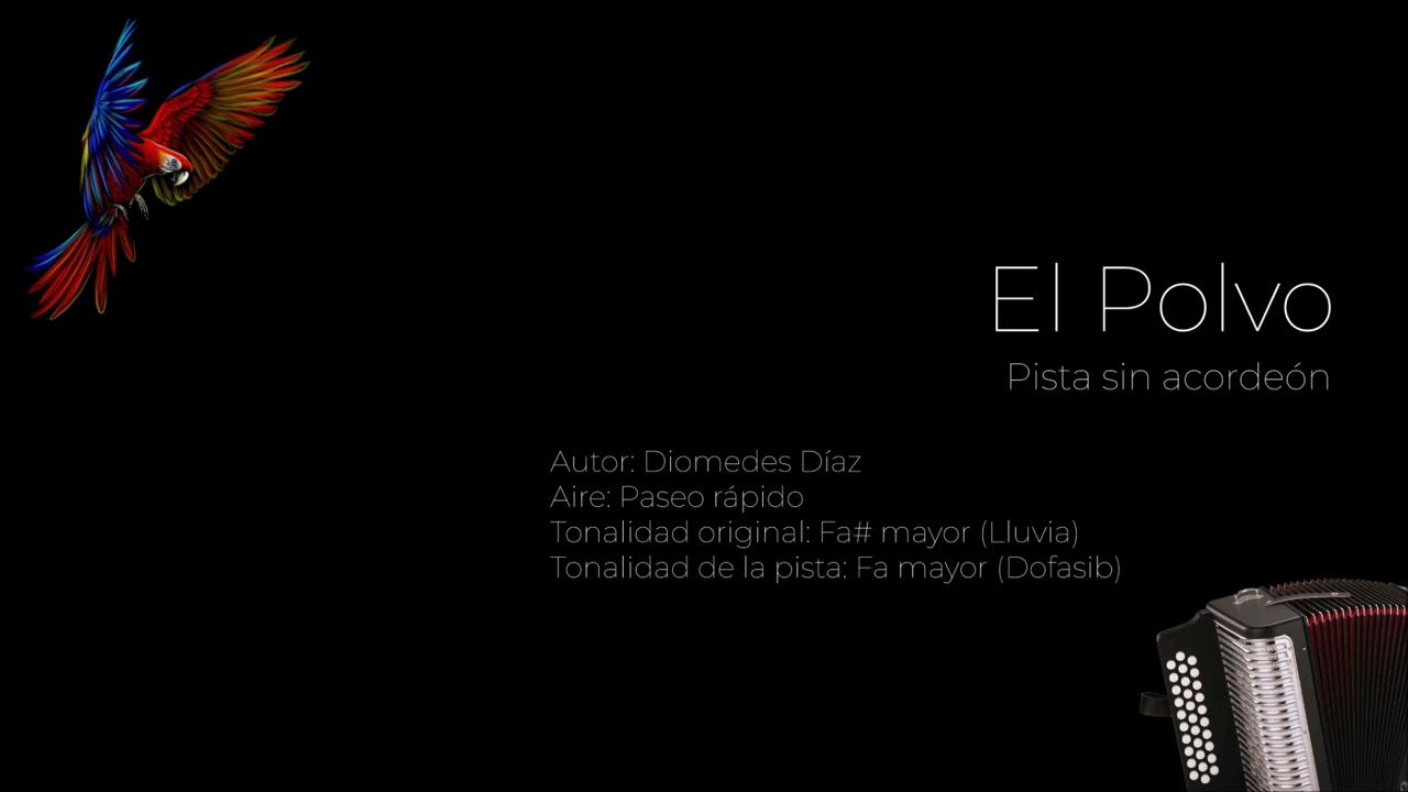 Diomedes Díaz - El Polvo (Pista sin acordeón para ensayar)