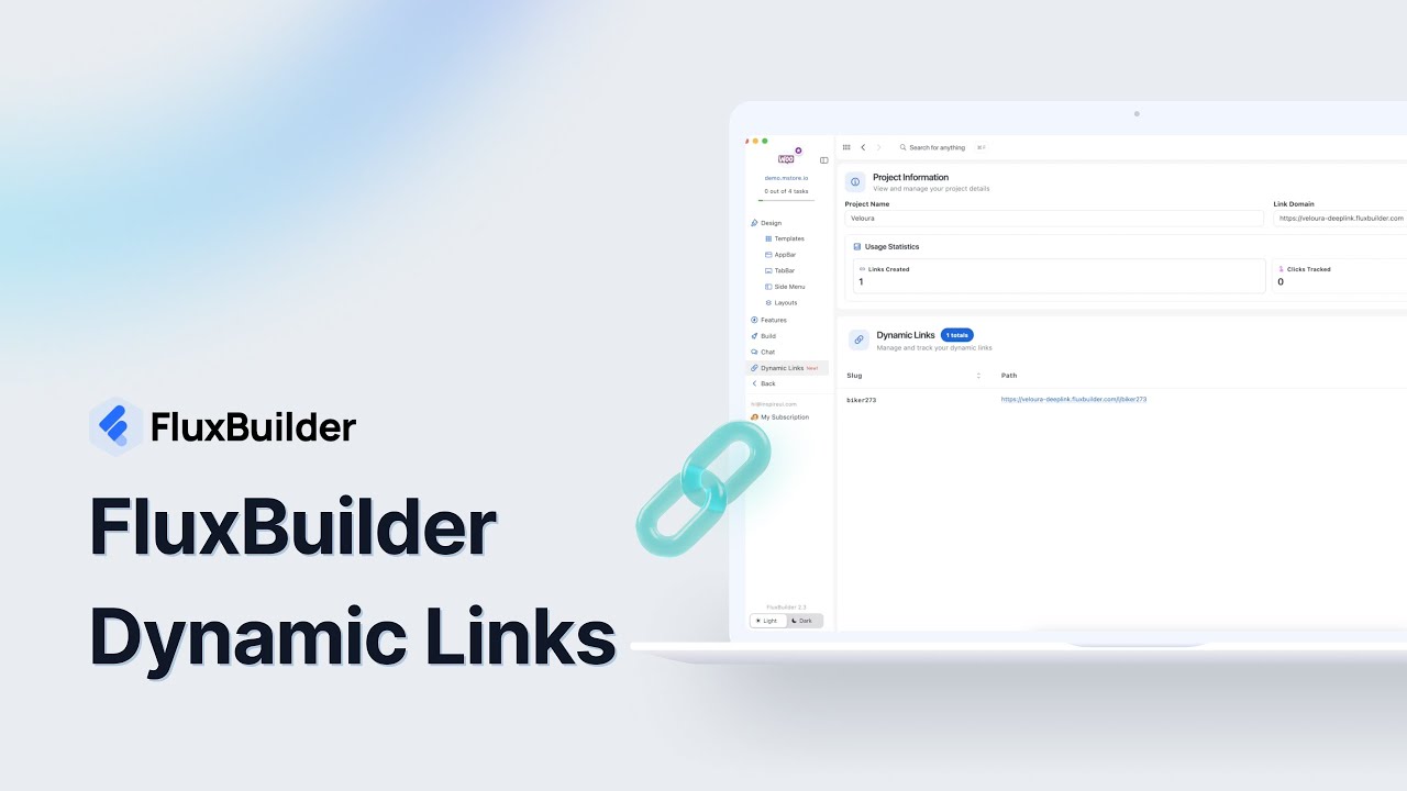 📗 FluxBuilder Dynamic Links (Лучший конструктор приложений Flutter без кода 2026 года) #deeplink