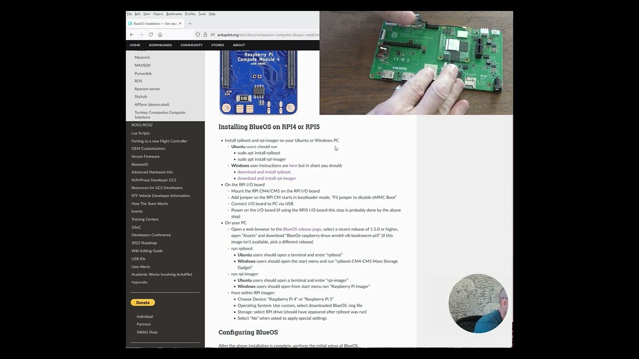 Базовая установка и настройка ArduPilot и BlueOS