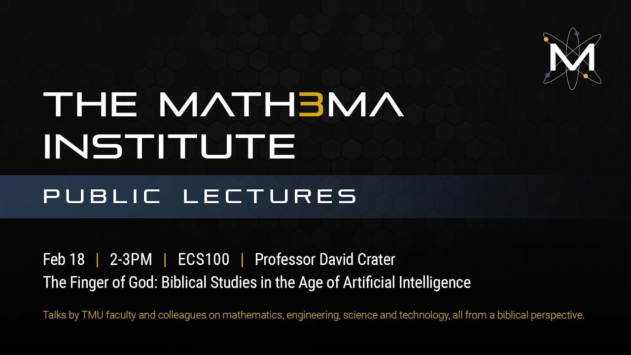 The Finger of God: Biblical Studies in the Age of Artificial Intelligence, by The Math3ma Institute