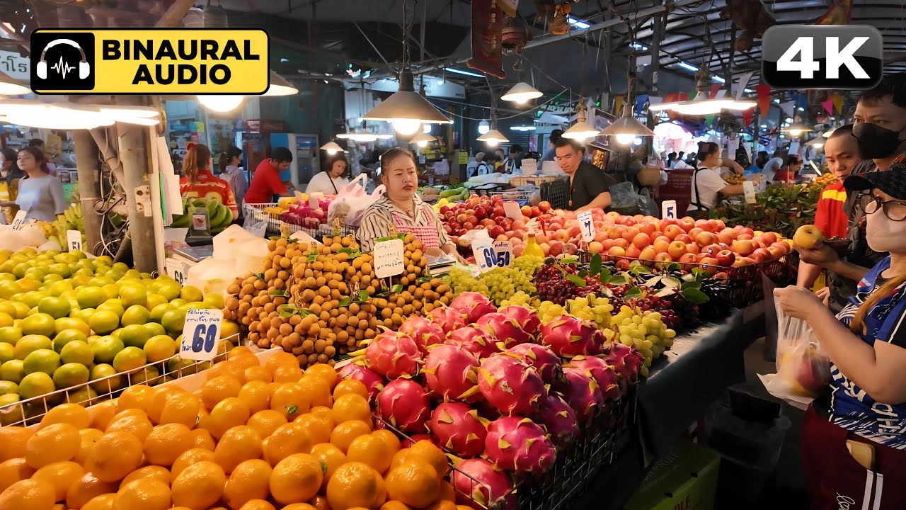 Samrong Market Just Outside Bangkok 🇹🇭【4K ASMR 🎧 Walking Tour】