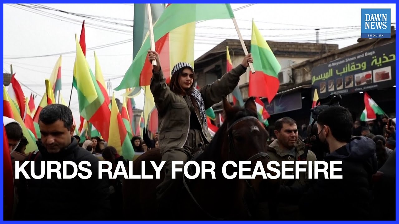 Kurds Hold Rally in Syria’s Qamishli to Support Ongoing Ceasefire | Dawn News English
