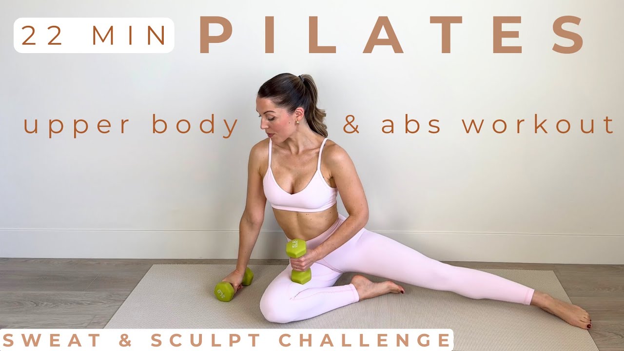 22-Minute Upper Body & Abs Pilates Workout | Summer Sculpt Challenge Day 9 & 13