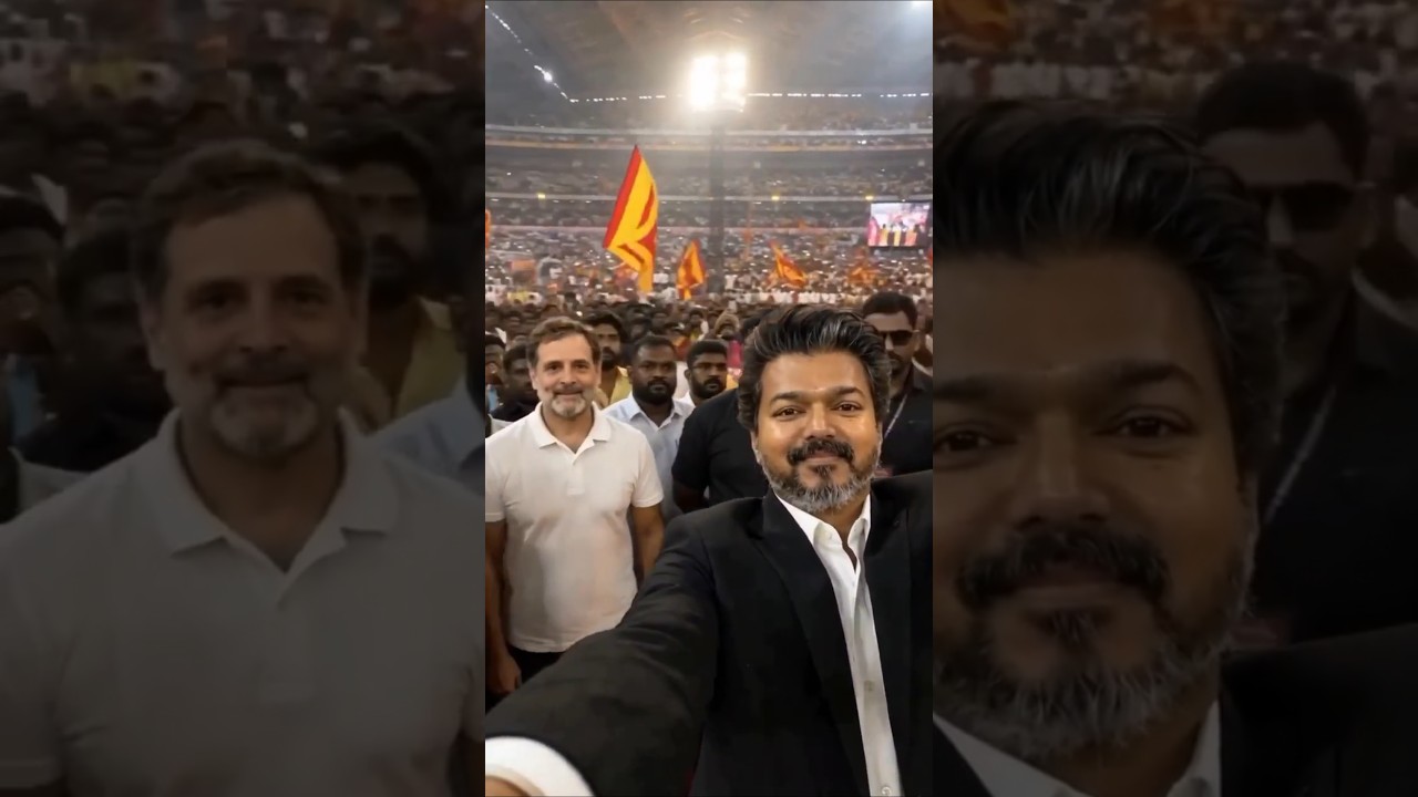 Vijay Thalapathy 🤝 Rahul Gandhi | A nostalgic Bollywood classic paired with memorable visuals.