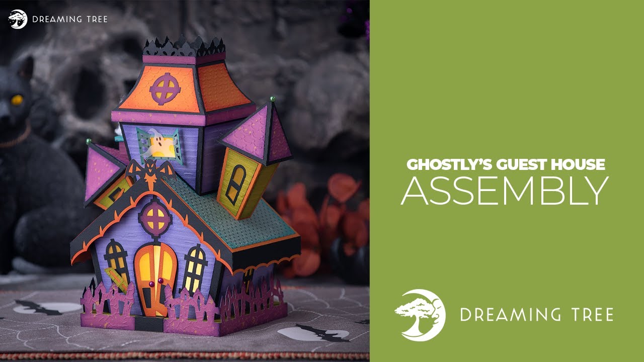 SVG File - Ghostly's Guest House - Assembly Tutorial (For Cricut, Silhouette, and ScanNCut)